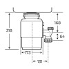 Built-in Accessories Teka TR 550 E.255.5 МЕЛНИЦА ЗА ОТПАДЪЦИ