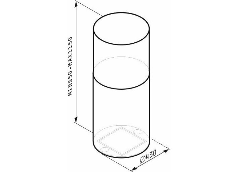 Απορροφητήρας, Pyramis Cilindrico , Inox , Οροφής Φ43 065018601 Απορροφητήρας, Pyramis Cilindrico , Inox , Οροφής Φ43 065018601