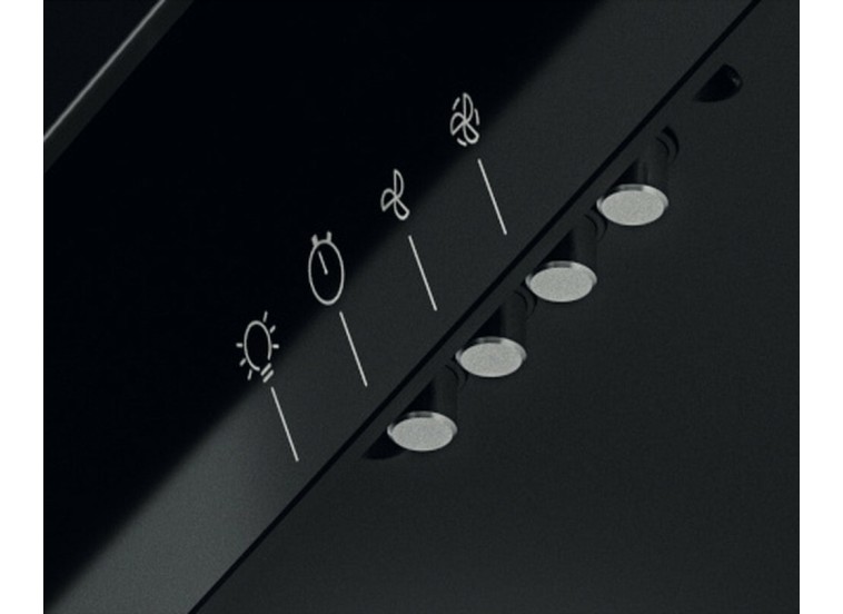 Απορροφητήρας Καμινάδα, 59.8cm Μαύρος, WHVP 65F LM K, Whirlpool 