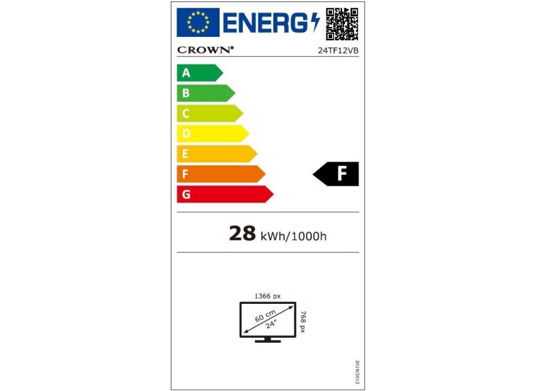 Τηλεόραση 24" HD Ready LED 24TF12VB (2023), Crown Τηλεόραση 24" HD Ready LED 24TF12VB (2023), Crown