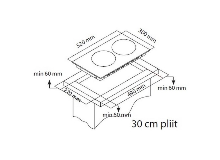 Εστία Αυτόνομη Επαγωγική Domino, WRD 6030 B, 30x52εκ., Whirlpool Εστία Αυτόνομη Επαγωγική Domino, WRD 6030 B, 30x52εκ., Whirlpool