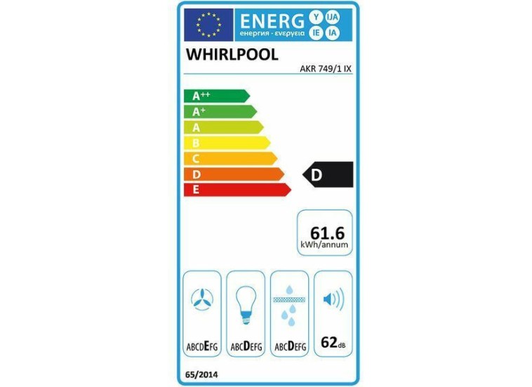 Απορροφητήρας Συρόμενος, AKR 749/1 IX , Whirlpool Απορροφητήρας Συρόμενος, AKR 749/1 IX , Whirlpool