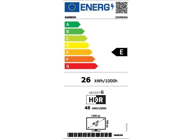 Smart Τηλεόραση 32" HD Ready LED, 32DM63HA, HDR (2023), Daewoo Smart Τηλεόραση 32" HD Ready LED, 32DM63HA, HDR (2023), Daewoo