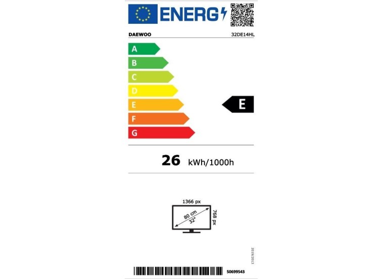 Τηλεόραση LED 32'', HD Ready, 32DE14HL, Daewoo Τηλεόραση LED 32'', HD Ready, 32DE14HL, Daewoo