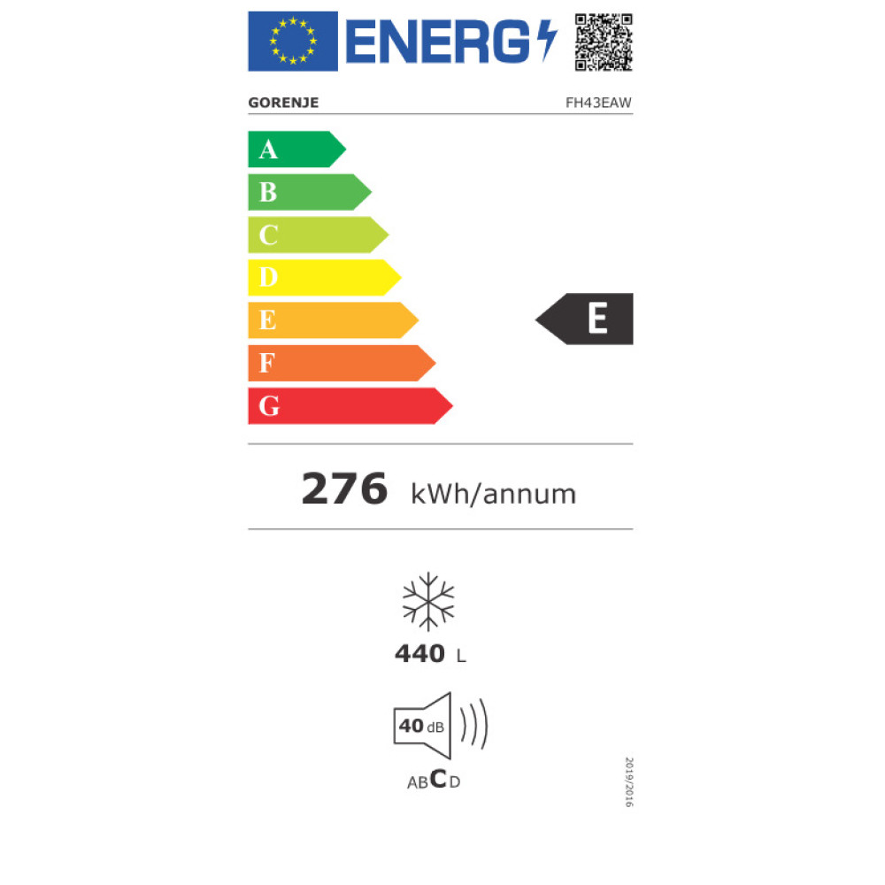 Καταψύκτης Μπαούλο 440lt, FH43EAW, Gorenje 