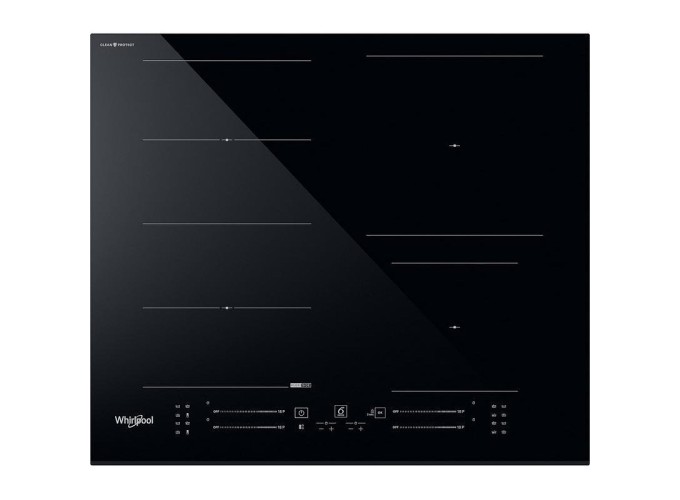 Εστία Αυτόνομη Κεραμική, WF S5060 CPBF, 4 Θέσεων, 59x51εκ., Μαύρη, Whirlpool 