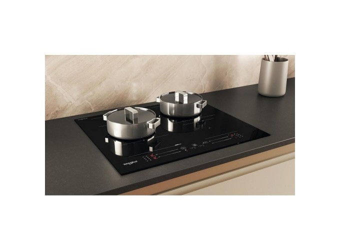 Εστία Αυτόνομη Κεραμική, WF S5060 CPBF, 4 Θέσεων, 59x51εκ., Μαύρη, Whirlpool 