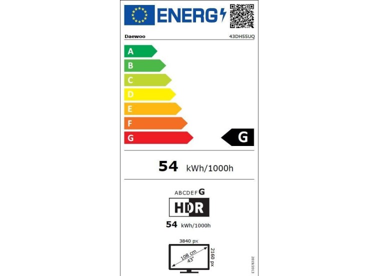 Smart Τηλεόραση 43" , 4K UHD QLED, 43DH55UQ/2, HDR (2022), Daewoo Smart Τηλεόραση 43" , 4K UHD QLED, 43DH55UQ/2, HDR (2022), Daewoo