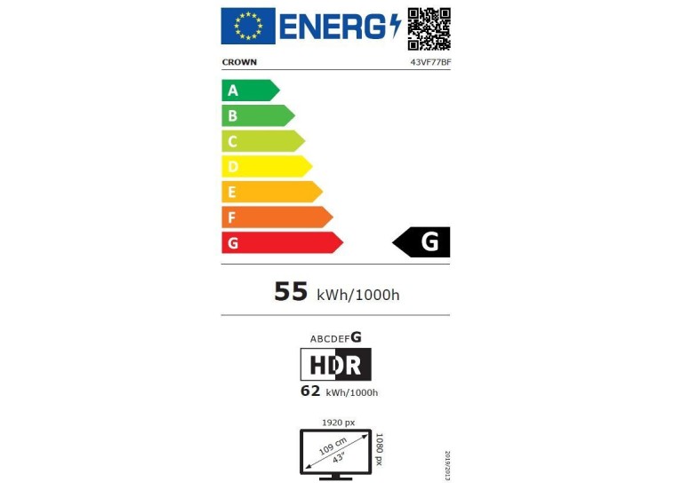 Τηλεόραση 43" Full HD, LED, 43VF77BF, HDR (2024), Crown Τηλεόραση 43" Full HD, LED, 43VF77BF, HDR (2024), Crown