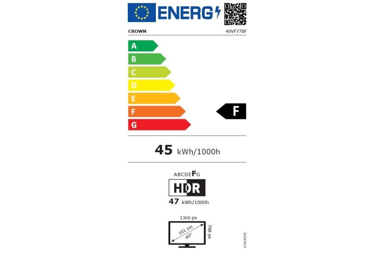 Τηλεόραση 40", 40VF77BF, FULL HD, LED, Crown Τηλεόραση 40", 40VF77BF, FULL HD, LED, Crown