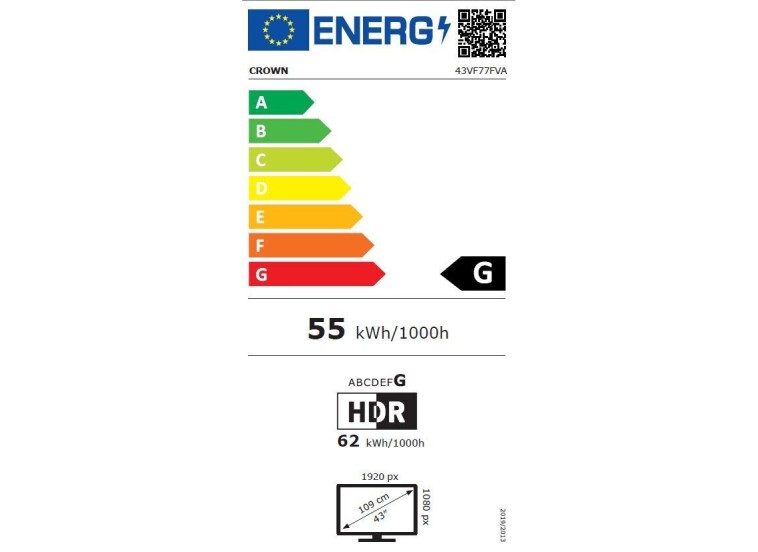 Τηλεόραση 43" Full HD, LED, 43VF77FVA, (2023), Crown Τηλεόραση 43" Full HD, LED, 43VF77FVA, (2023), Crown