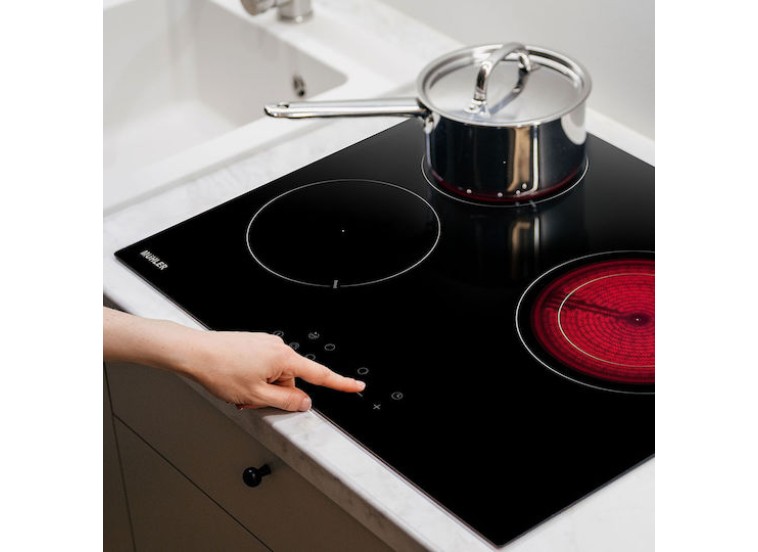 Φούρνος άνω Πάγκου 65lt με Κεραμικές Εστίες Π59εκ., FCM 106AIX + CHP32 , Crown 