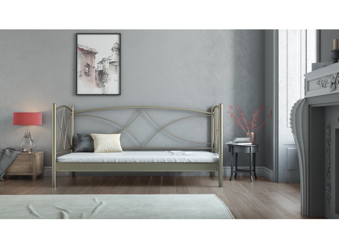 Μεταλλικός Καναπές - Κρεβάτι Tinos για στρώμα 90/190, Chic Strom