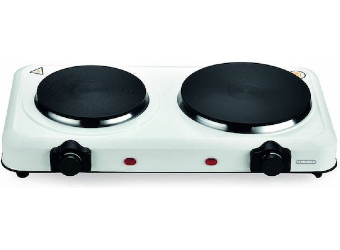  Επιτραπέζια Εστία Εμαγιέ Διπλή ,TX-122, 1008975 , Termomax