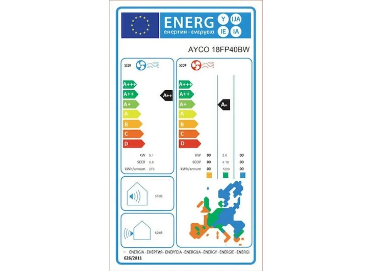 Κλιματιστικό Inverter 18000 BTU A++/A+ με Φίλτρο Άνθρακα, 18FP40BW ,Ayco