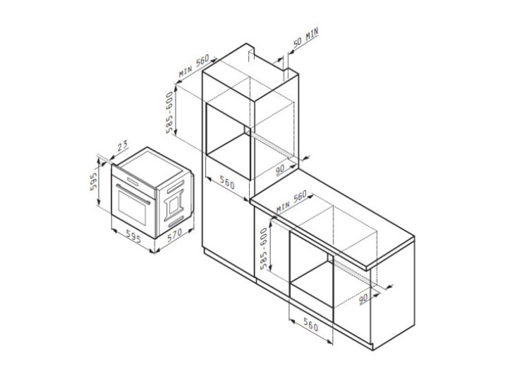 Φούρνος άνω Πάγκου χωρίς Εστίες ,732240 CKLED, 73lt, Inox, Pyramis , 34067901 Φούρνος άνω Πάγκου χωρίς Εστίες ,732240 CKLED, 73lt, Inox, Pyramis , 34067901