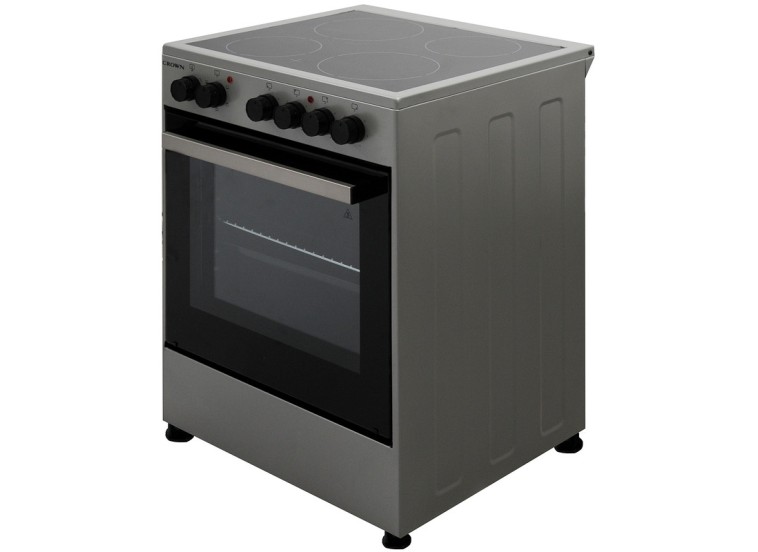 Ηλεκτρική Κουζίνα με Κεραμικές Εστίες Inox, CEC-6060V IX , Crown Ηλεκτρική Κουζίνα με Κεραμικές Εστίες Inox, CEC-6060V IX , Crown