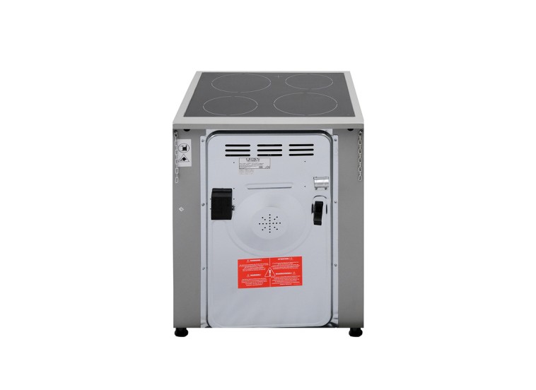 Ηλεκτρική Κουζίνα με Κεραμικές Εστίες Inox, CEC-6060V IX , Crown Ηλεκτρική Κουζίνα με Κεραμικές Εστίες Inox, CEC-6060V IX , Crown