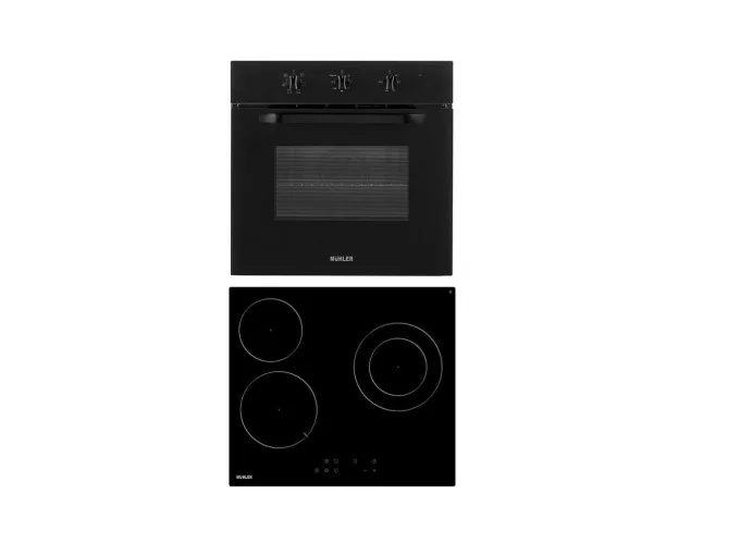 Φούρνος άνω Πάγκου 65lt με Κεραμικές Εστίες Π59εκ., BO6508MA + CHP32, Muhler