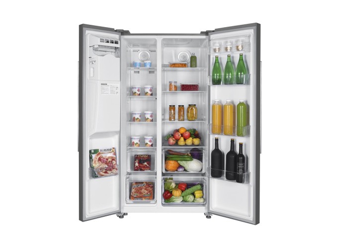 Ψυγειο,Side-by-Side,CSMSBS4ELVB8-EU, 513 l, E, No Frost, Inox Daewoo