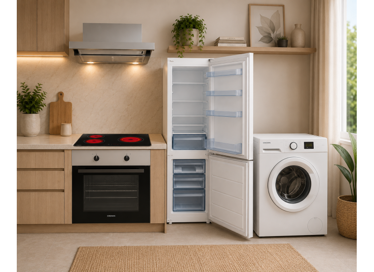 Σετ Φούρνος Εστία, Απορροφητήρας FCM 106AIX + CHP32 + CT6040IX + GN3130 + LW86T , Crown