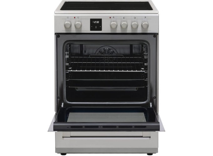 Κουζίνα 65lt με Κεραμικές Εστίες , KF-76FVDT22IMK-EU ,Π60εκ. Inox,Sharp 