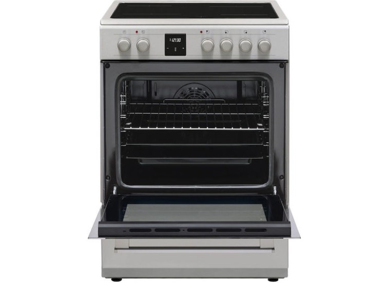 Κουζίνα 65lt με Κεραμικές Εστίες , KF-76FVDT22IMK-EU ,Π60εκ. Inox,Sharp 