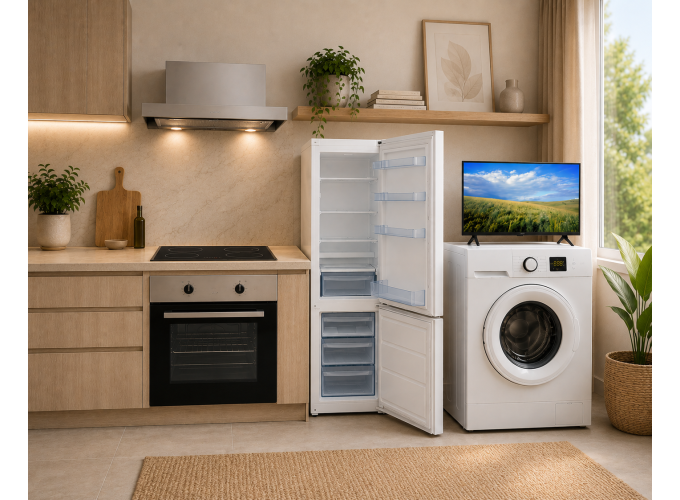 Σετ Φούρνος Εστία, Απορροφητήρας FCM 106AIX + CHP32 + CT6040IX + GN3130 + LW86T + 43FB12AWF, Crown
