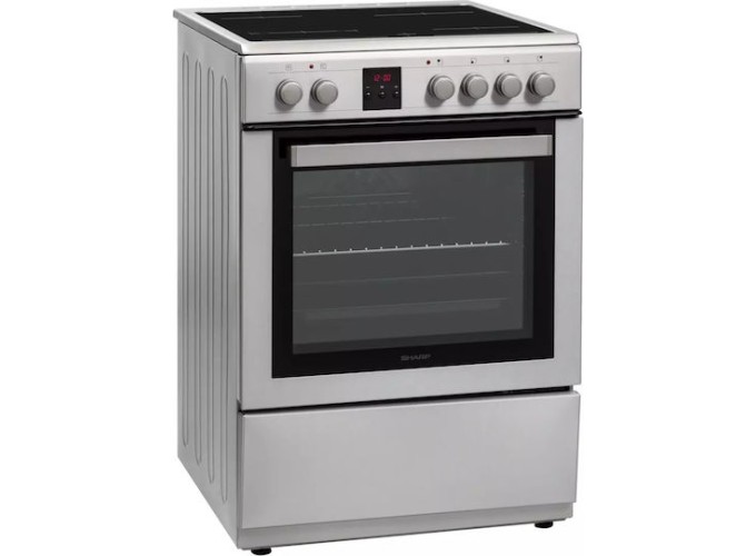 Ηλεκτρική κουζίνα με Κεραμικές Εστίες,KF-76FVDD22IMK-CH, Sharp ,INOX