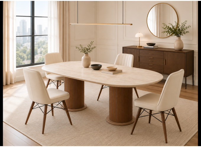 Σετ Τραπεζαρίας με 4 καρέκλες, Erika ,180x90x75 εκ. All4home