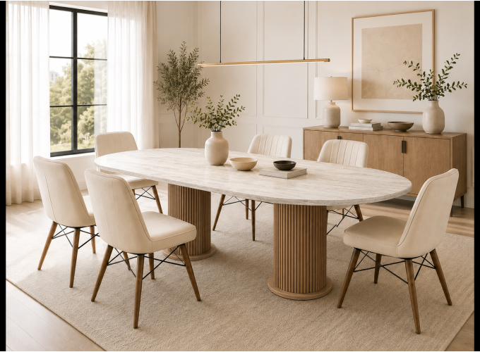 Σετ Τραπεζαρίας με 6 καρέκλες, Aurea ,180x90x75 εκ. All4home