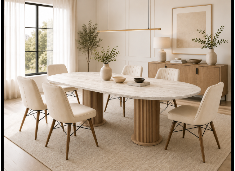 Σετ Τραπεζαρίας με 6 καρέκλες, Aurea ,180x90x75 εκ. All4home
