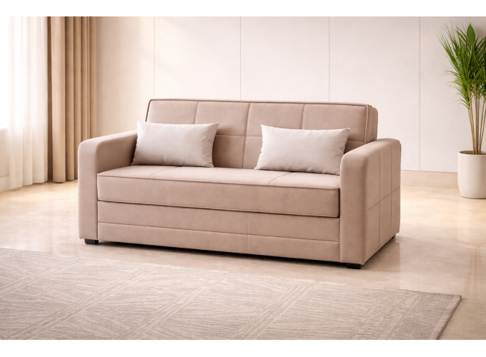 Διθέσιος Καναπές-κρεβάτι Dafne , Νο 06-003, Μπέζ , All4home