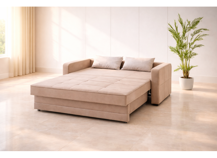 Διθέσιος Καναπές-κρεβάτι Dafne , Νο 06-003, Μπέζ , All4home