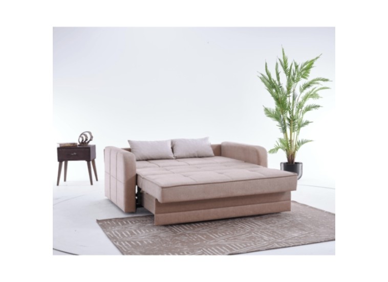 Διθέσιος Καναπές-κρεβάτι Dafne , Νο 06-003, Μπέζ , All4home