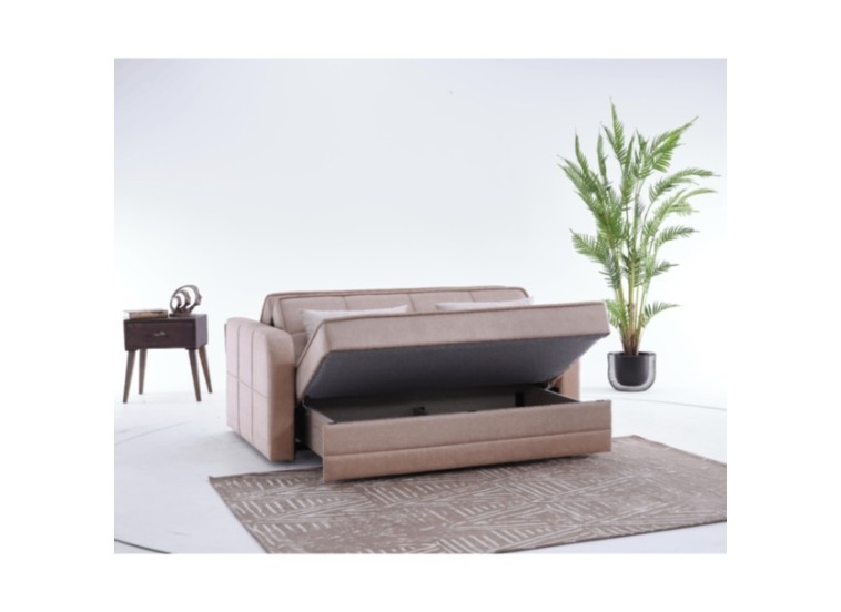 Διθέσιος Καναπές-κρεβάτι Dafne , Νο 06-003, Μπέζ , All4home