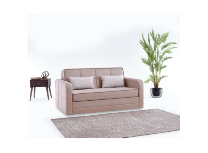 Διθέσιος Καναπές-κρεβάτι Dafne , Νο 06-003, Μπέζ , All4home