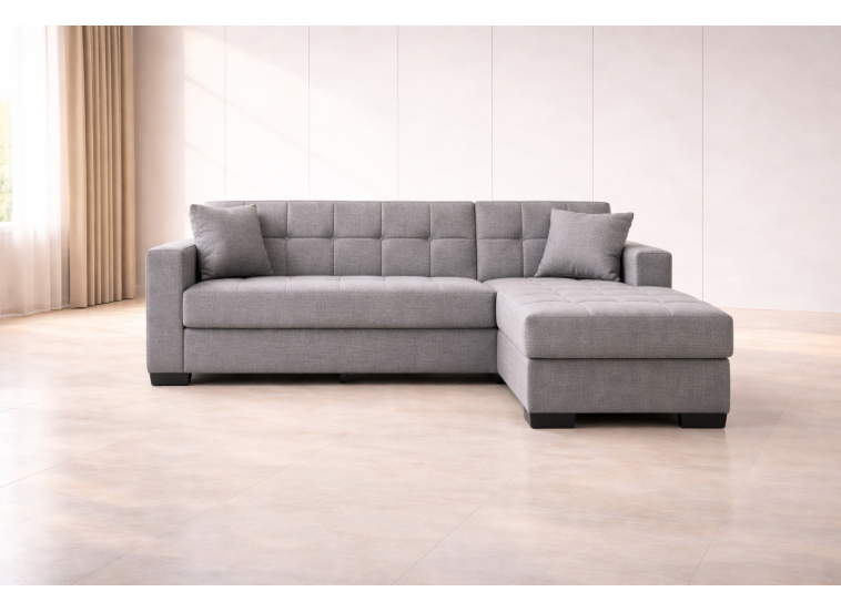 Γωνιακός καναπές-κρεβάτι New Dynamic Corner, γκρι, Νο 51-002, κωδ. 2770000045, All4home