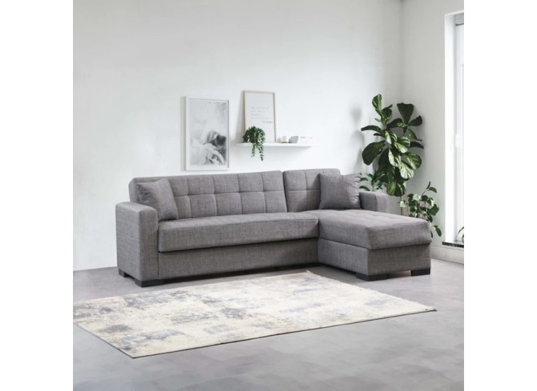 Γωνιακός καναπές-κρεβάτι New Dynamic Corner, γκρι, Νο 51-002, κωδ. 2770000045, All4home