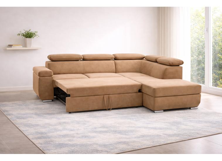 Καναπές Γωνία Με Κρεβάτι Και Αποθηκευτικό Χώρο,Viborg , All4home