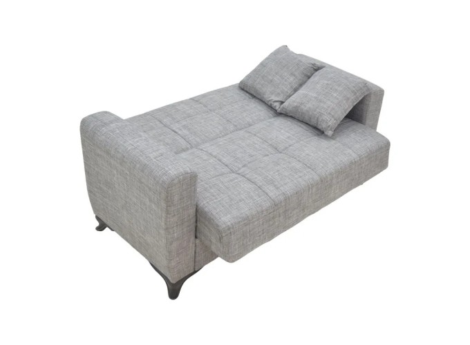 Διθέσιος Καναπές-κρεβάτι Modestole Γκρι 155x85x80εκ.
