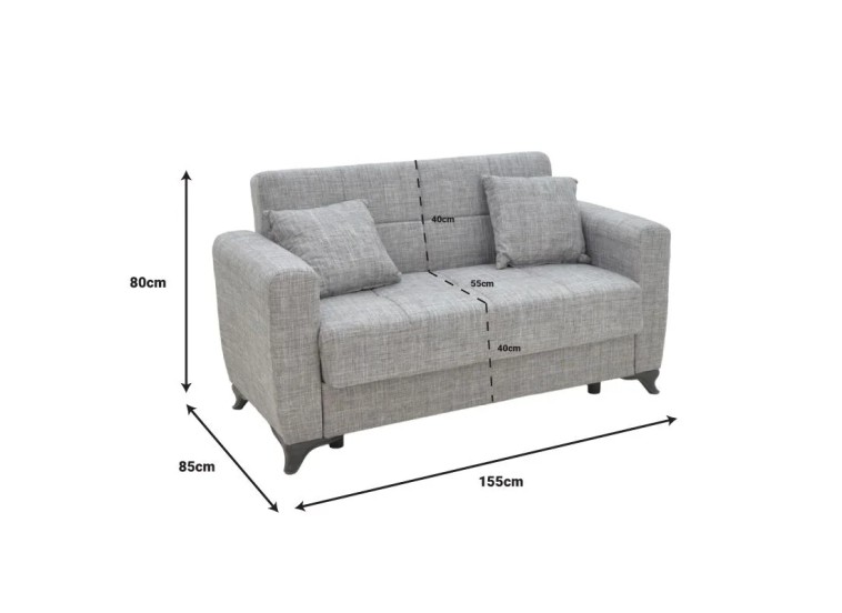 Διθέσιος Καναπές-κρεβάτι MODESTO 2, Νο 06-002, κωδ. 2770000039, All4home