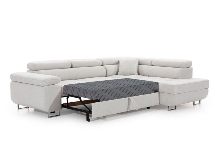 Γωνιακός καναπές κρεβάτι Alexander με αποθηκευτικό χώρο (αριστερή γωνία), Madrid 1384, 275x202 εκ, Silk