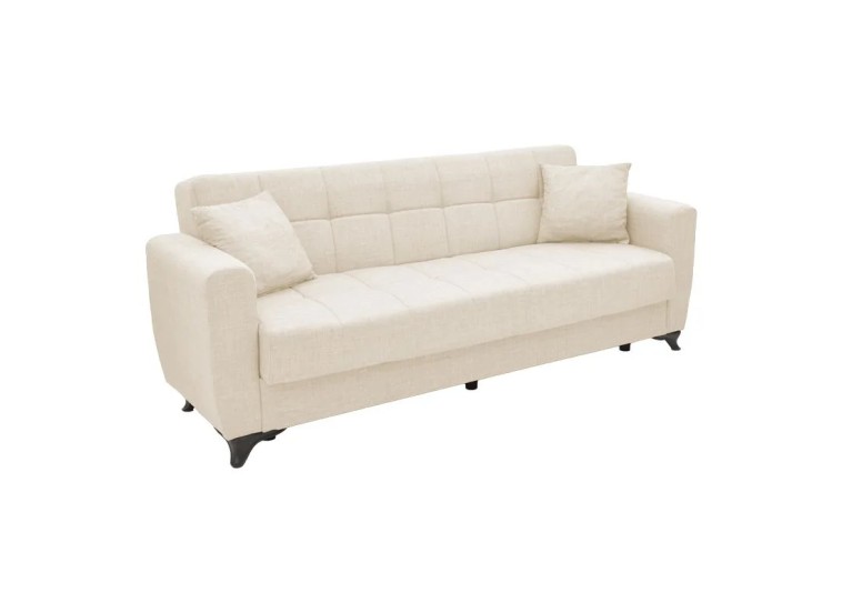 Τριθέσιος Καναπές-κρεβάτι Μπέζ Ανοιχτό, Teodor 3 ,215x85x80εκ, All4home