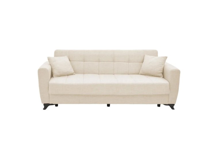 Τριθέσιος Καναπές-κρεβάτι Μπέζ Ανοιχτό, Teodor 3 ,215x85x80εκ, All4home