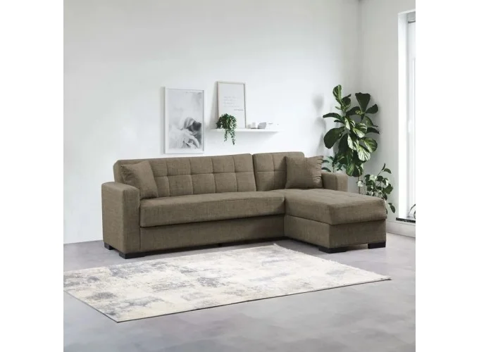 Γωνιακός καναπές-κρεβάτι New Dynamic Corner, Νο 69-002 Καφέ, 2770000070 , All4home