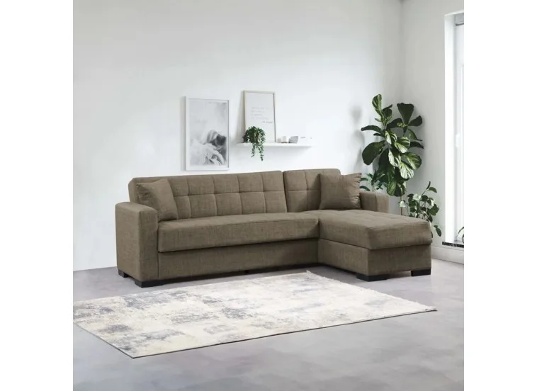 Γωνιακός καναπές-κρεβάτι New Dynamic Corner, Νο 69-002 Καφέ, 2770000070 , All4home