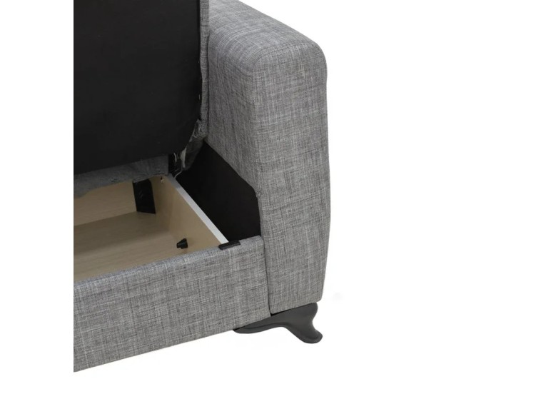 Σετ σαλονιού, Τριθέσιος - Διθέσιος καναπές Modesto,Γκρί , All4home