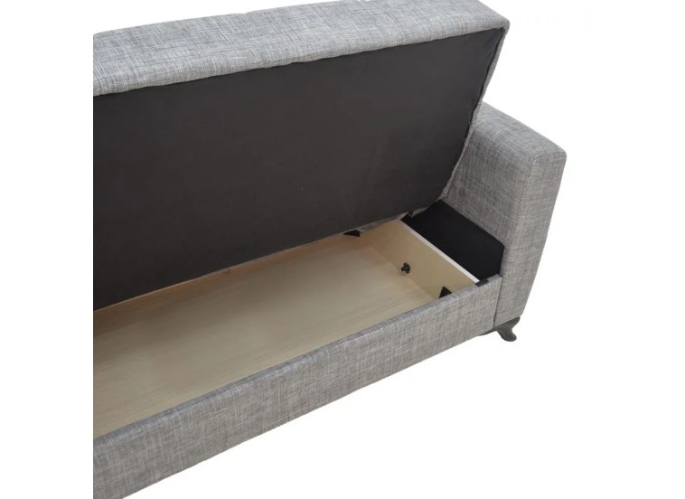 Σετ σαλονιού, Τριθέσιος - Διθέσιος καναπές Modesto,Γκρί , All4home