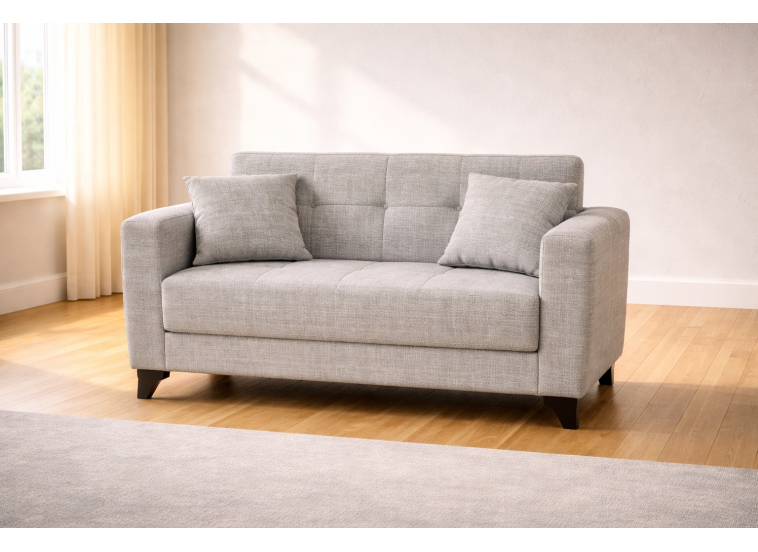 Σετ σαλονιού, Τριθέσιος - Διθέσιος - Πολυθρόνα  Modesto, Γκρί , All4home